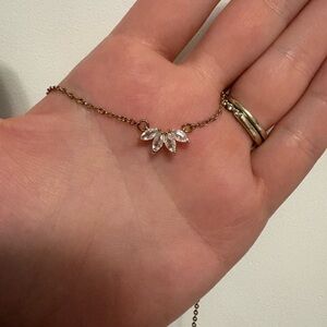 Elegant Gold and Silver Leaf Necklace